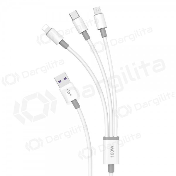 USB laidas Dudao L8s-3in1 USB-A į USB-C / Micro USB / Lightning 1.2 m