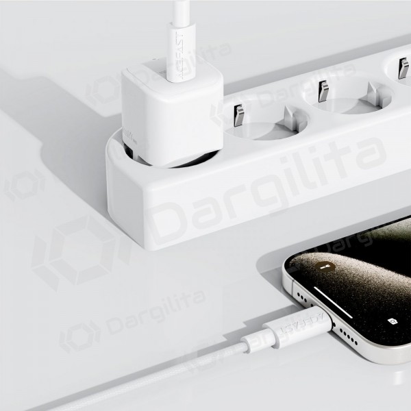 USB-C laidas Acefast C18-03 USB-C į USB-C 1.2 m 60 W baltas