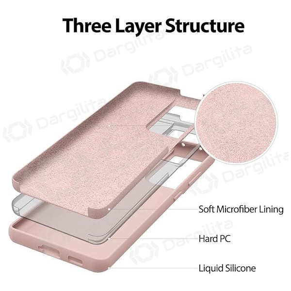 Samsung S918 Galaxy S23 Ultra 5G dėklas Mercury Goospery "Silicone Case" (rožinio smėlio)
