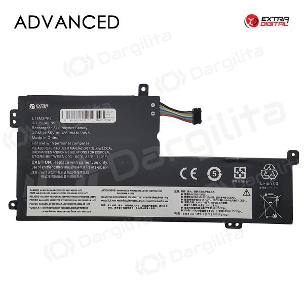 LENOVO L18M3PF2, 3250mAh nešiojamo kompiuterio baterija, Advanced