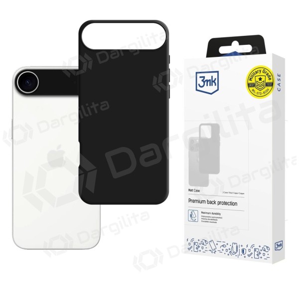 Apple iPhone Air dėklas "3MK Matt Case" (juodas)