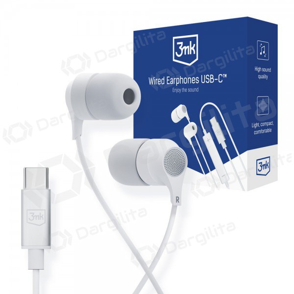Ausinės 3mk Wired Earphones USB-C Ausinės 3mk Wired Earphones USB-C