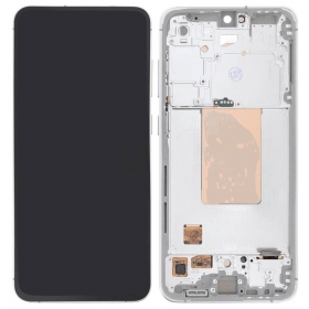 Samsung Galaxy S24 FE ekranas (sidabrinis) (su rėmeliu) (Premium)