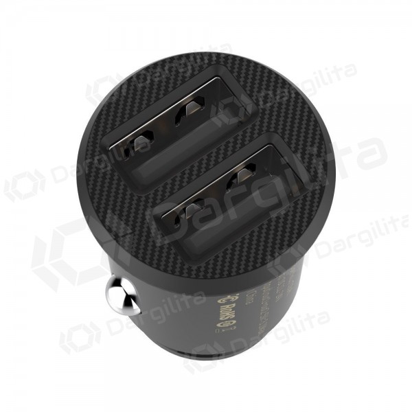Įkroviklis automobilinis Baseus Grain (3.1A) x 2 USB CCALL-ML01 (juodas)