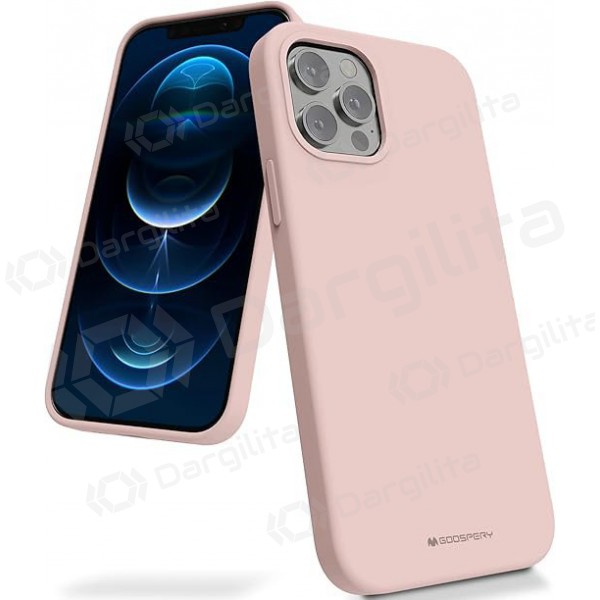 Apple iPhone 16 Pro dėklas Mercury "Silicone Case" (rožinio smėlio)