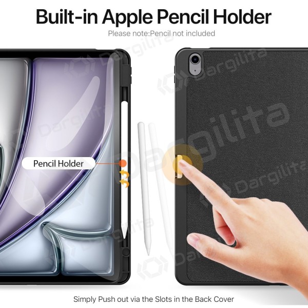 Apple iPad Air 13 (2024, 2025, 2026) dėklas "Dux Ducis Domo" (juodas)