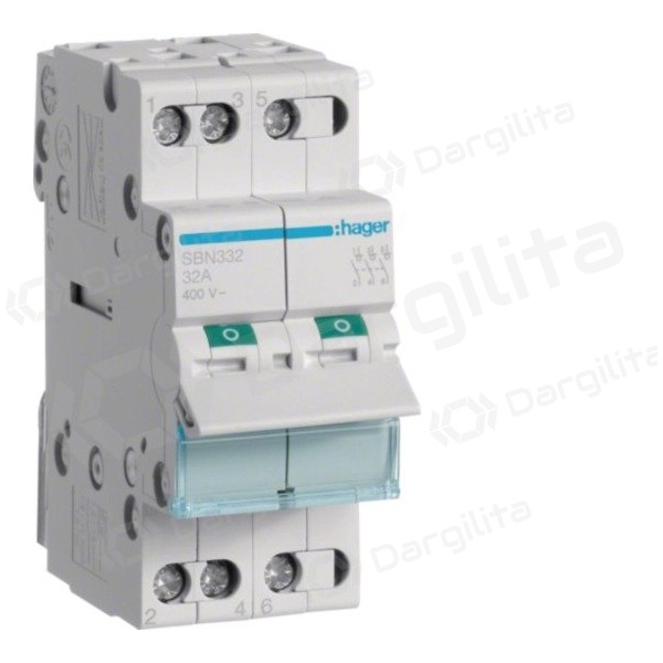 Kirtiklis Hager SBN332 (3P, 32A, 400V, 2 mod.)