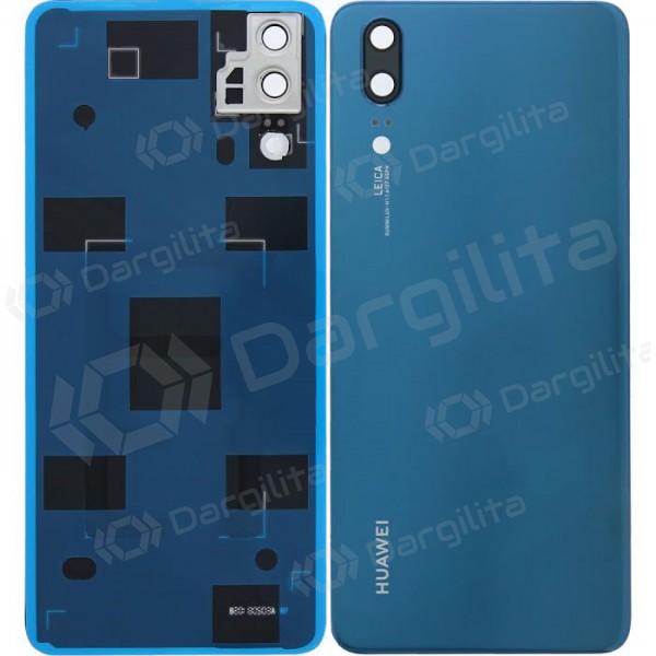 Huawei P20 galinis baterijos dangtelis (mėlynas) (naudotas grade A, originalus)