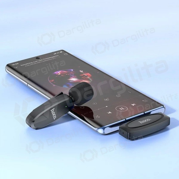 Mikrofonas telefonui Hoco L15 USB-C juodas