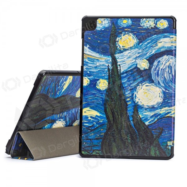 Samsung Galaxy Tab A9+, Tab A11+ dėklas "Smart Leather" (starry night)