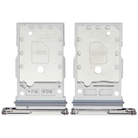 Samsung Galaxy S25, S25+ Dual SIM kortelės laikiklis (sidabrinis) (originalus)