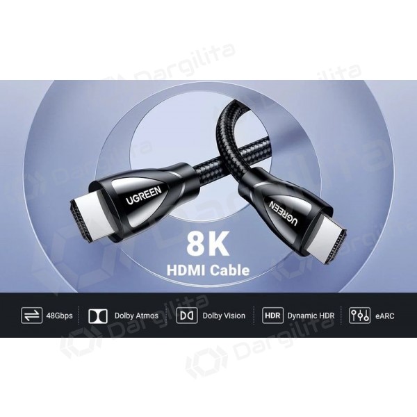 HDMI laidas Ugreen HD140 HDMI 2.1 2 m juodas