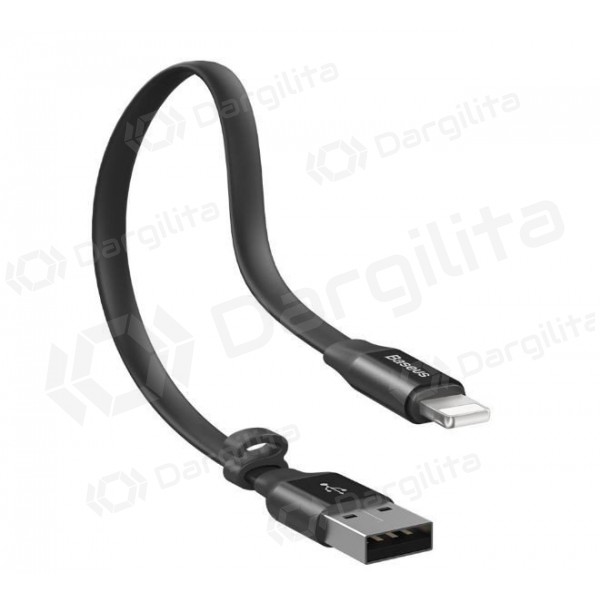 USB kabelis Baseus lightning 0.23m (2A) (juodas)