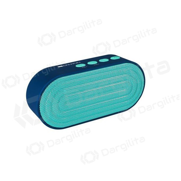 Bluetooth nešiojamas viršutinis garsiakalbis CANYON CNS-CBTSP3 (MicroSD,AUX,BT V4.2,300mAh) (žydras)