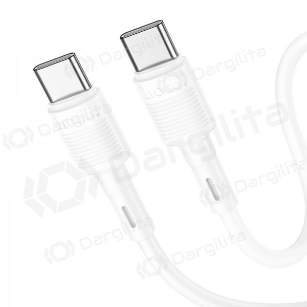 USB-C laidas Hoco X83 USB-C į USB-C 1 m 60 W baltas