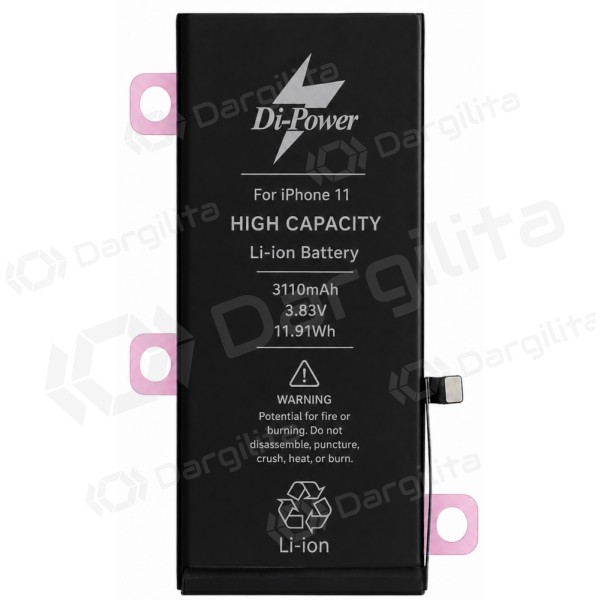 Apple iPhone 11 baterija, akumuliatorius Di-Power 3110 mAh