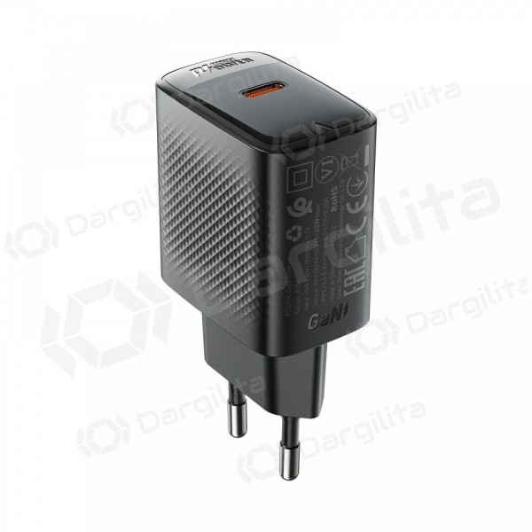 Telefono įkroviklis Acefast A104 25 W GaN USB-C juodas