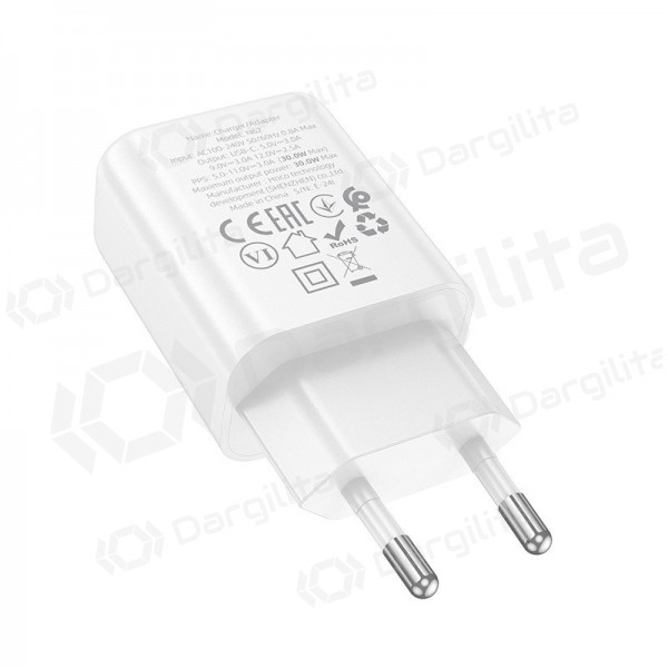 Telefono įkroviklis Hoco N62 30 W GaN USB-C baltas
