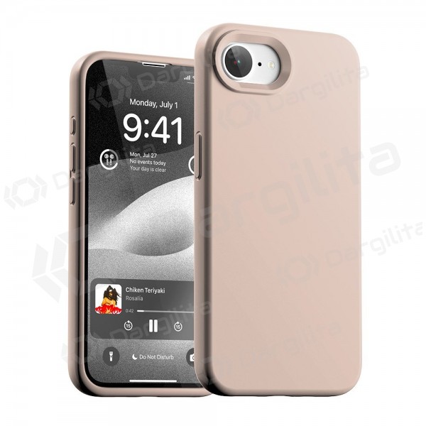 Apple iPhone 16e, 17e dėklas Mercury "Pure Magsafe Silicon Case" (rožinio smėlio)