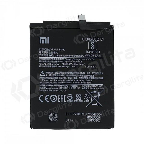 Xiaomi Mi 9 baterija, akumuliatorius (BM3L) (originalus) Xiaomi Mi 9 baterija, akumuliatorius (BM3L) (originalus)