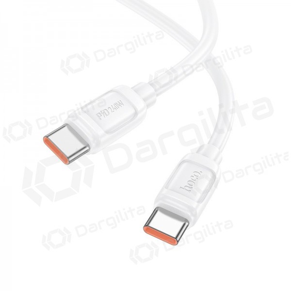 USB-C laidas Hoco X115 USB-C į USB-C 1 m 240 W baltas