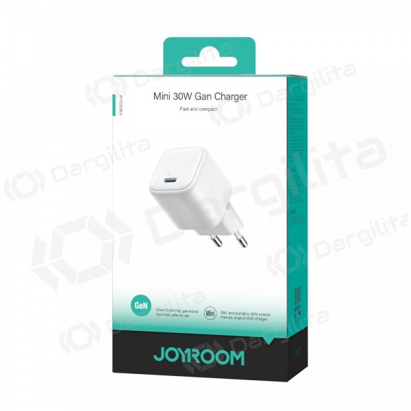 Telefono įkroviklis Joyroom JR-TCG15 30 W USB-C PD QC PPS GaN baltas