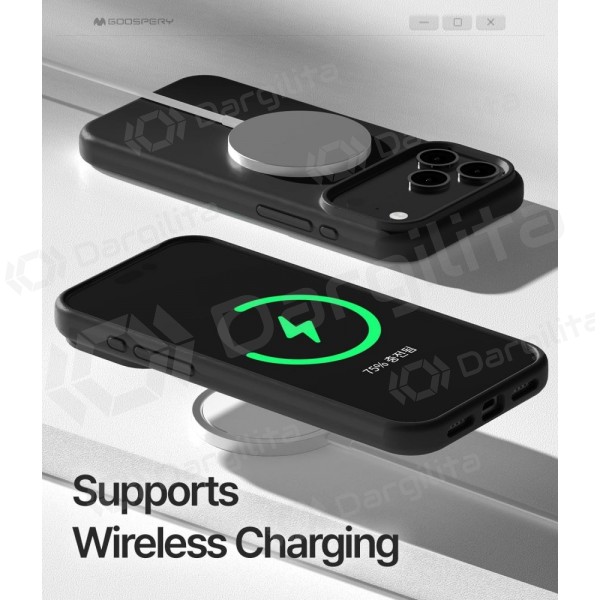 Apple iPhone 17 Pro Max, 18 Pro Max dėklas Mercury "Pure Magsafe Silicon Case" (raudonas)