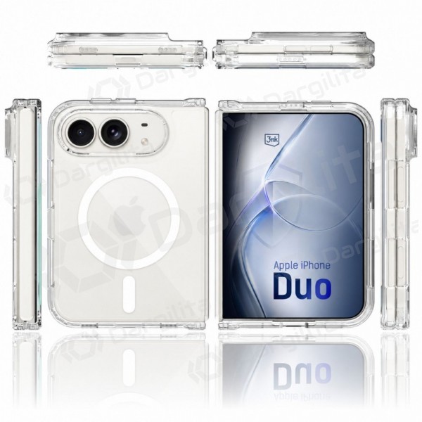 Apple iPhone Duo dėklas "3mk Armor MagCase" (skaidrus)