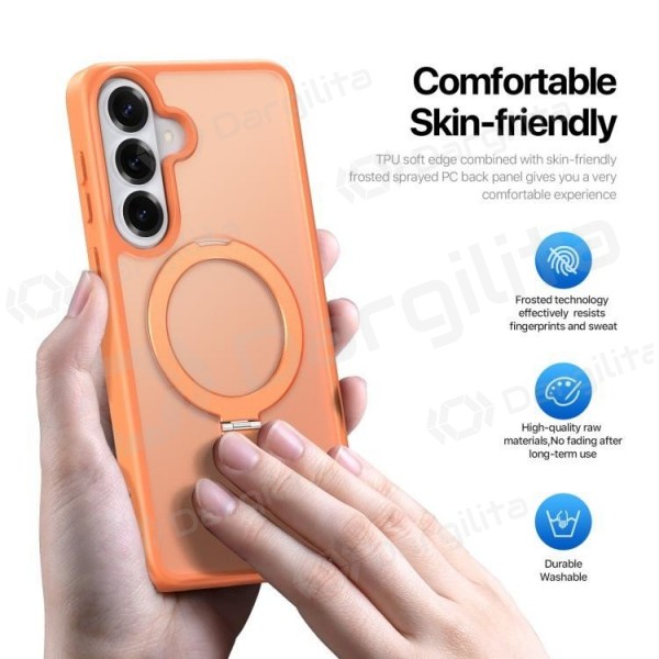 Samsung Galaxy S26+ dėklas "Dux Ducis Yind Magnetic Stand" (oranžinis)