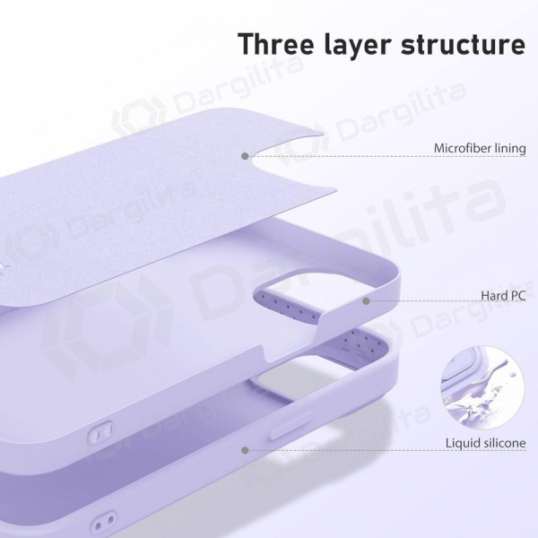 Apple iPhone 15 Pro Max dėklas „Nillkin Silicone“ (šviesiai violetinis)