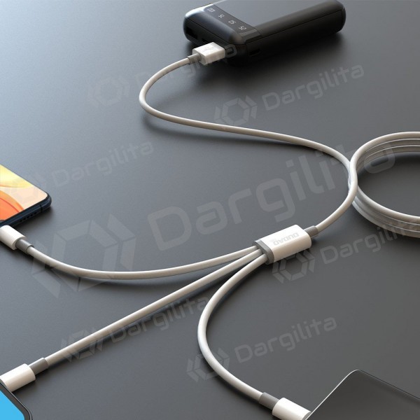 USB laidas Dudao L8s-3in1 USB-A į USB-C / Micro USB / Lightning 1.2 m