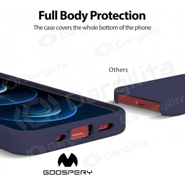Apple iPhone 13 Pro Max dėklas Mercury "Silicone Case" (tamsiai mėlynas) Apple iPhone 13 Pro Max dėklas Mercury "Silicone Case" (tamsiai mėlynas)
