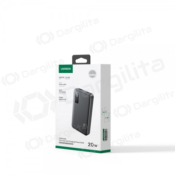 Išorinė baterija Power Bank Ugreen PB311 20W 10000mAh (25742) juoda