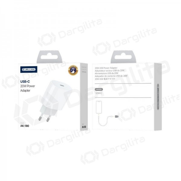 Telefono įkroviklis Jellico AK180 20 W USB-C baltas