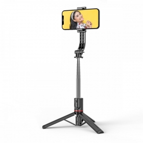 Asmenukių lazda trikojis Awei X50 telefonui 113 cm Bluetooth juoda