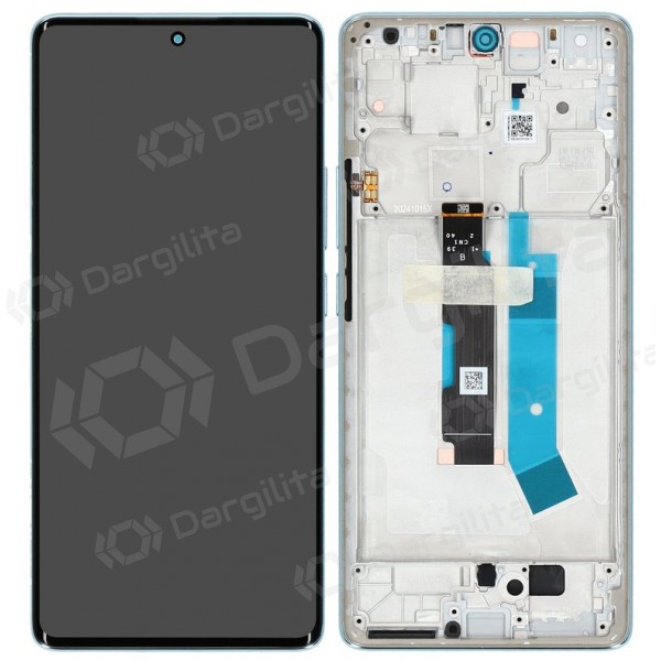 Xiaomi Redmi Note 14 Pro 4G ekranas (mėlynas) (su rėmeliu) (originalus)