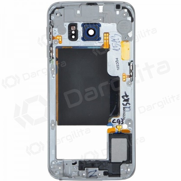 Samsung G925F Galaxy S6 Edge vidinis korpusas (pilkas / mėlynas) (naudotas grade B, originalus)