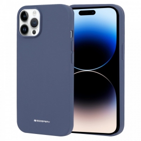 Apple iPhone 14 Pro dėklas Mercury Goospery "Silicone Case" (tamsiai mėlynas)