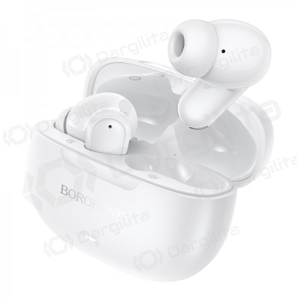 Belaidės ausinės Borofone BW96 Bluetooth ANC ENC USB-C baltos