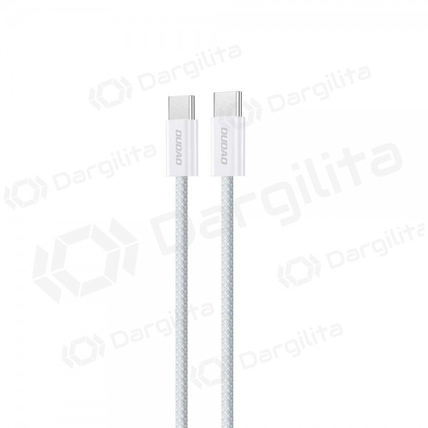 USB-C laidas Dudao L6C USB-C į USB-C 1 m 60 W baltas