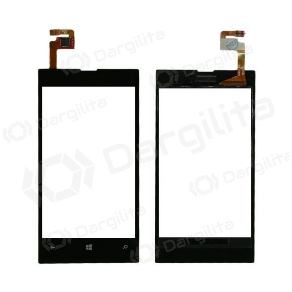 Nokia Lumia 520 / Lumia 525 / Lumia 526 lietimui jautrus stikliukas (juodas) (be rėmelio)