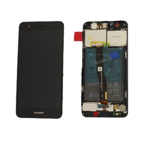 Huawei Nova ekranas (juodas) (su rėmeliu ir baterija) (service pack) (originalus)