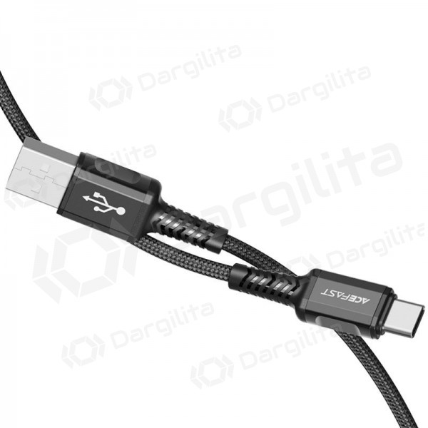 USB-C laidas Acefast C1-04 USB-A į USB-C 1.2 m juodas