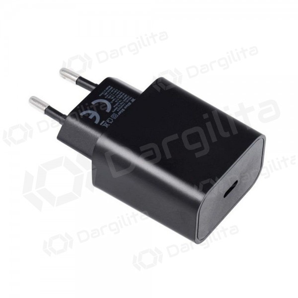 Telefono įkroviklis Blue Star 20 W USB-C su USB-C laidu juodas