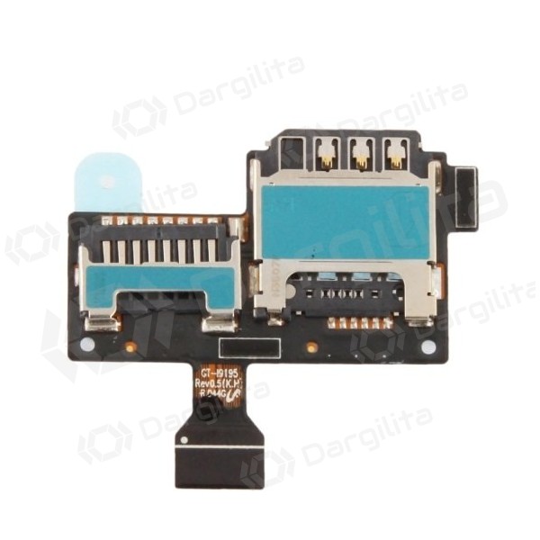 Samsung i9190 Galaxy S4 mini / i9195 Galaxy S4 mini SIM ir microSD kortelės lizdo jungtis