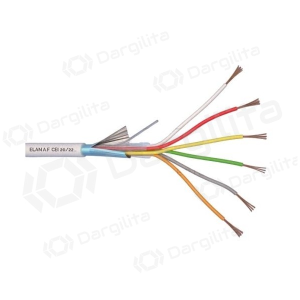 ELAN lūdytas, ekranuotas apsauginis kabelis 6x0.22