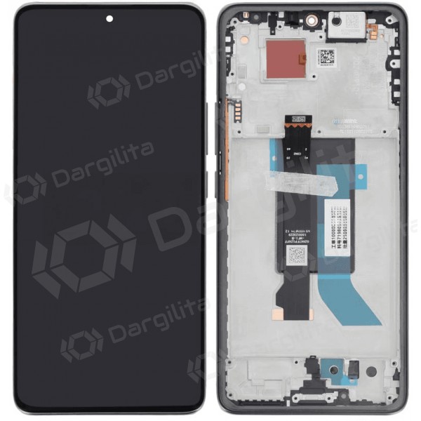 Xiaomi Poco X7 ekranas (juodas) (su rėmeliu) (originalus)