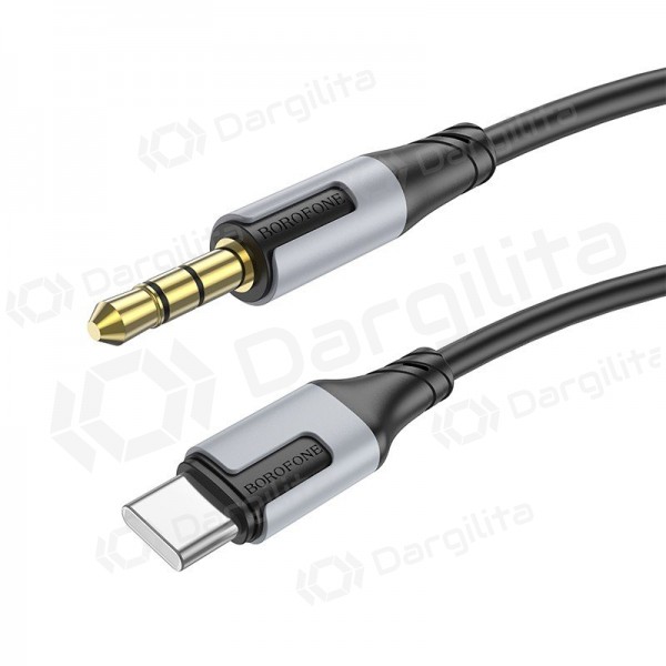 Audio laidas Borofone BL19 USB-C į 3.5 mm juodas