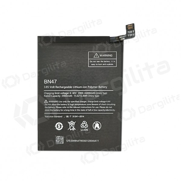 XIAOMI Mi A2 Lite baterija / akumuliatorius (4000mAh) XIAOMI Mi A2 Lite baterija / akumuliatorius (4000mAh)