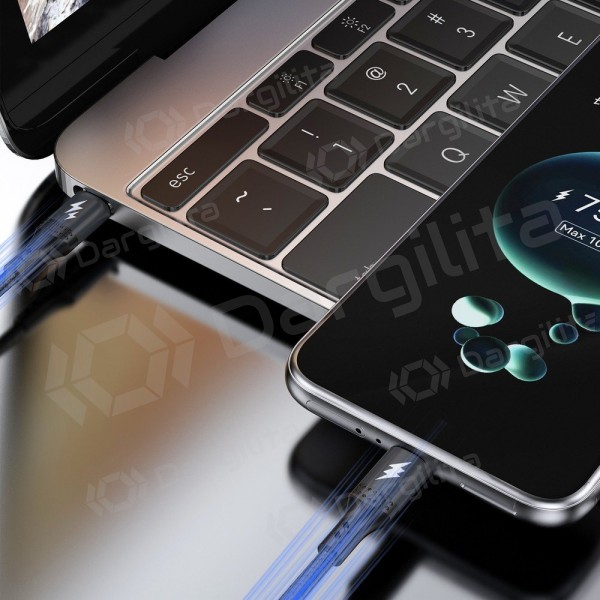 USB-C laidas Dudao L3CC USB-C į USB-C 1.2 m 60 W juodas